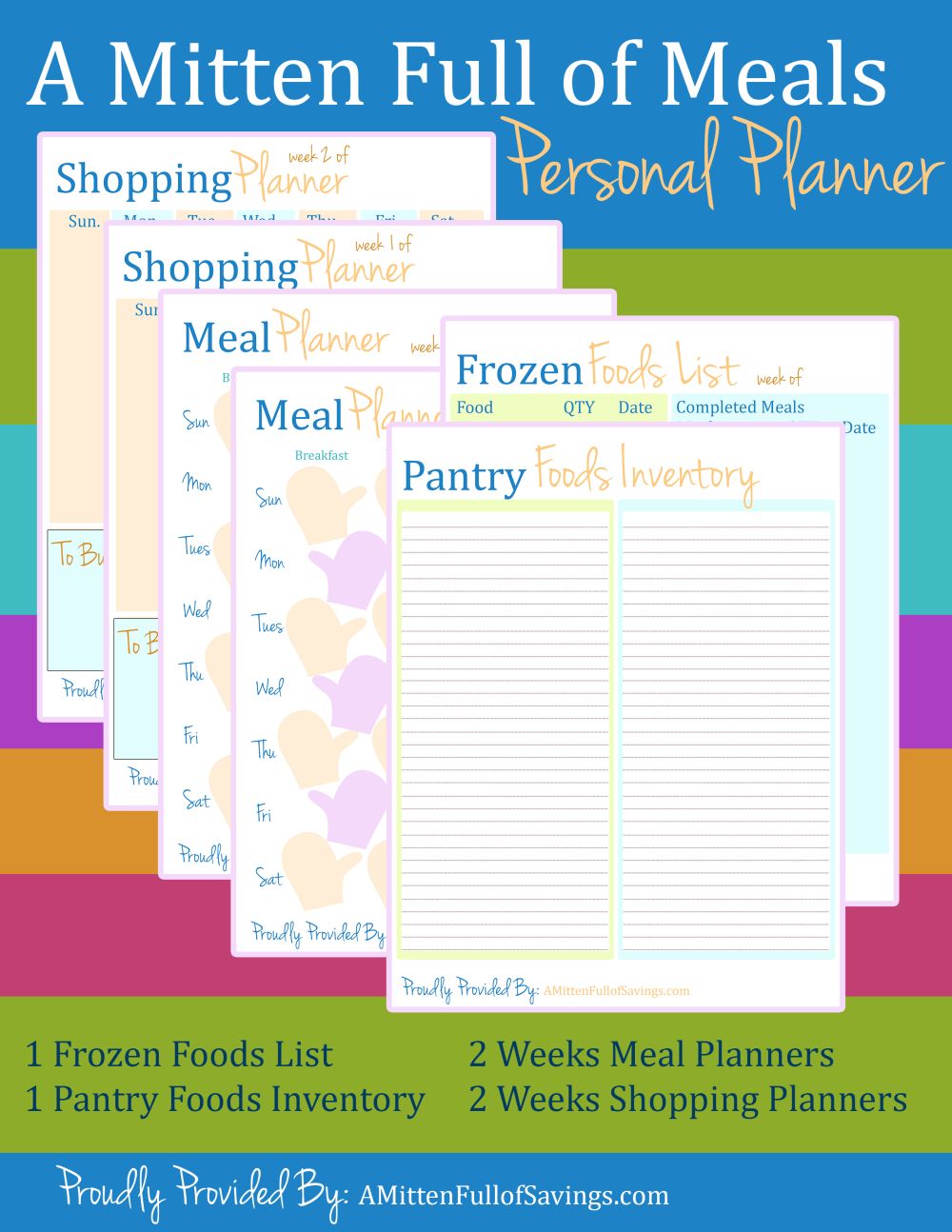 Personal Planner: Meal Planner Printables, how to create a meal plan, ways to save on food, grocery budget,