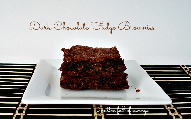 Dark Chocolate Fudgy Brownies Recipe