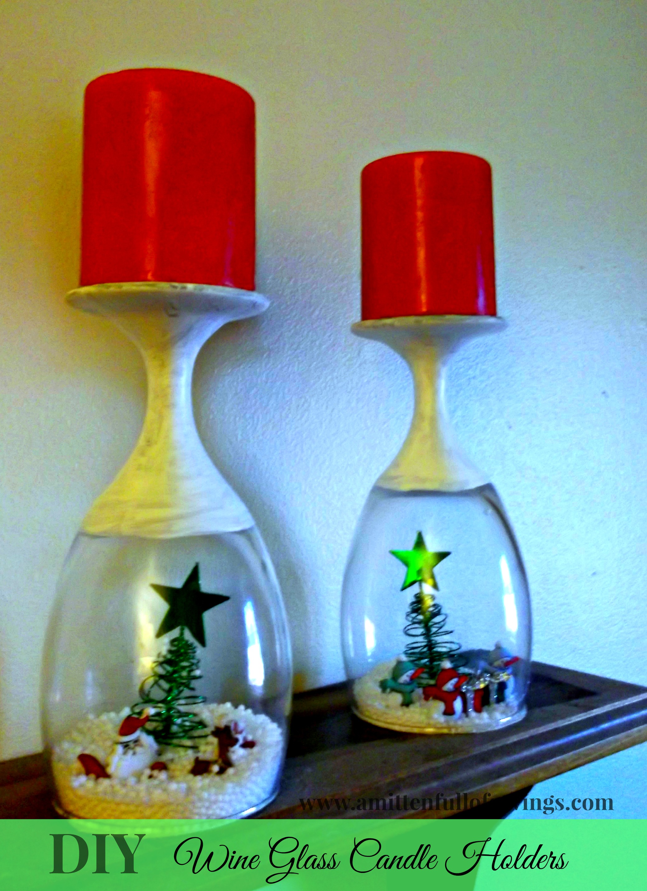 Diy Wine Glass Candle Holders