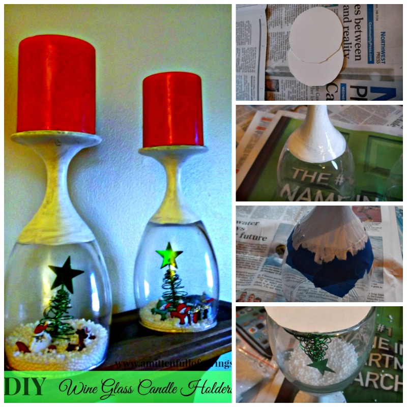 DIY Christmas Wine Glasses Candle Holder This Worthey Life Food