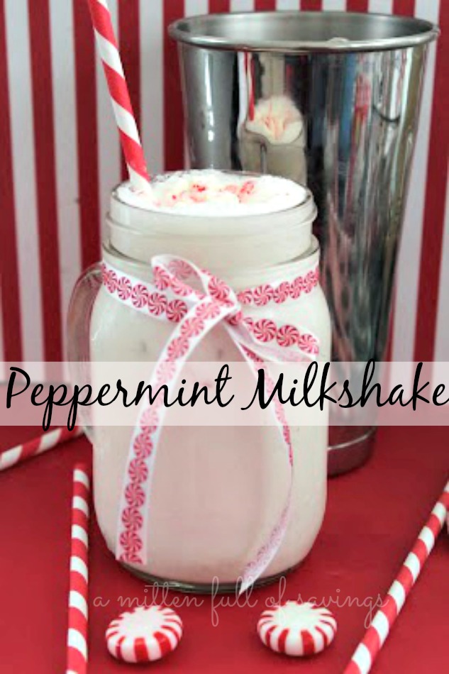 Easy peppermint recipe that will be great around Christmas time. Easy peppermint milkshake recipe.