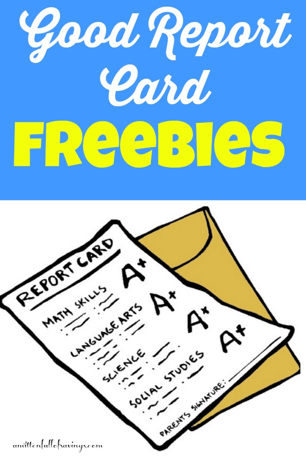 Report Card Freebies For Kids With Good Grades
