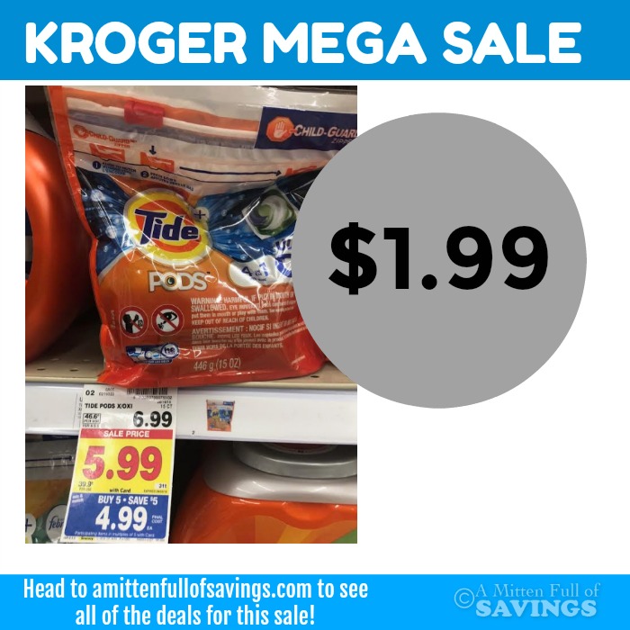 Kroger MEGA Deal: Tide Pods Deal $1.99