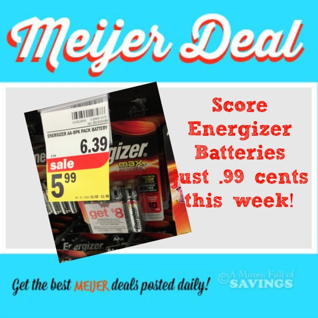 Meijers Meijer Deal Energizer Batteries as low as .99 cents