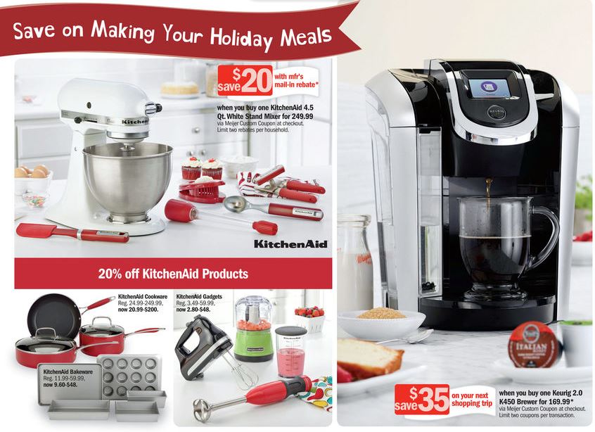 Meijer Deal Save on KitchenAid Mixers + Keurigs and More!