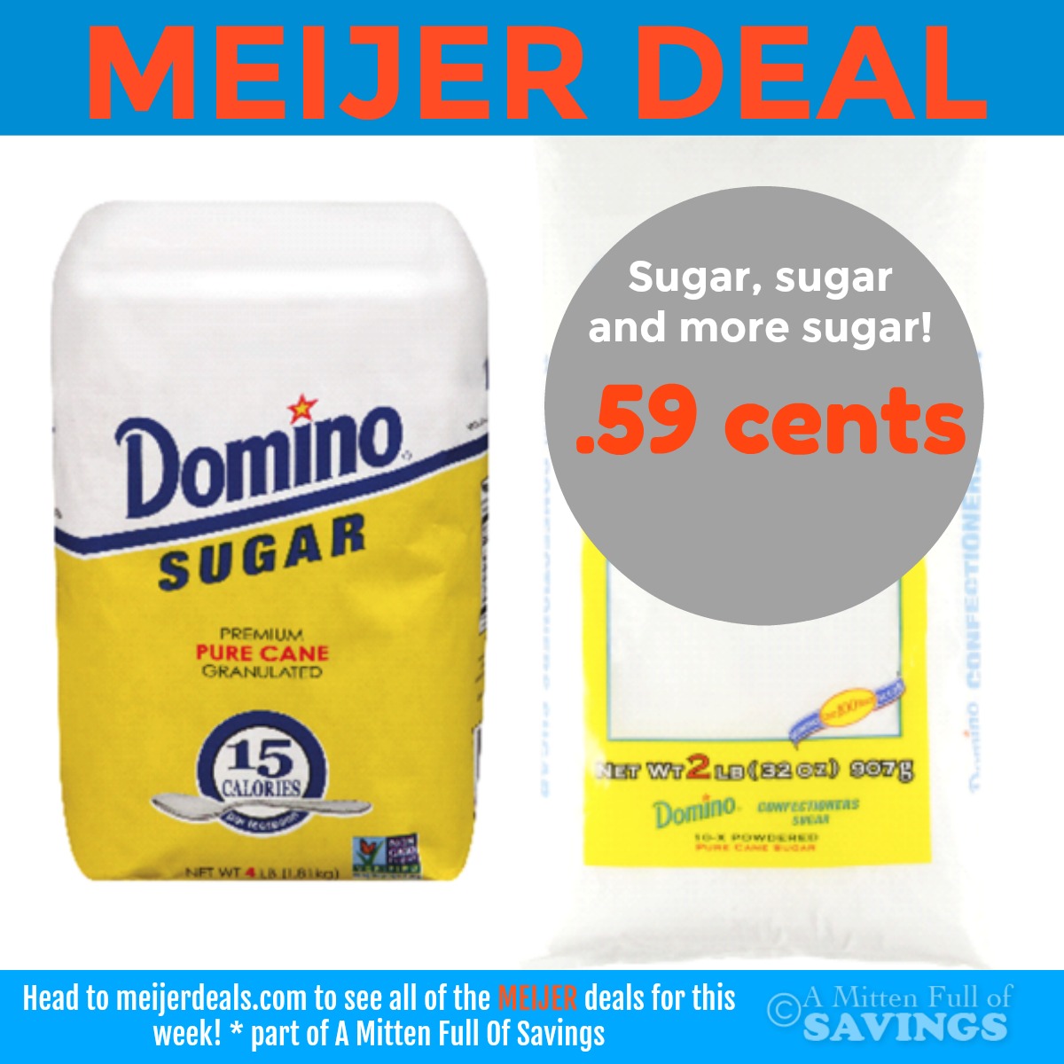 Meijer: Domino Sugar Deals- .59 cents #Stockup