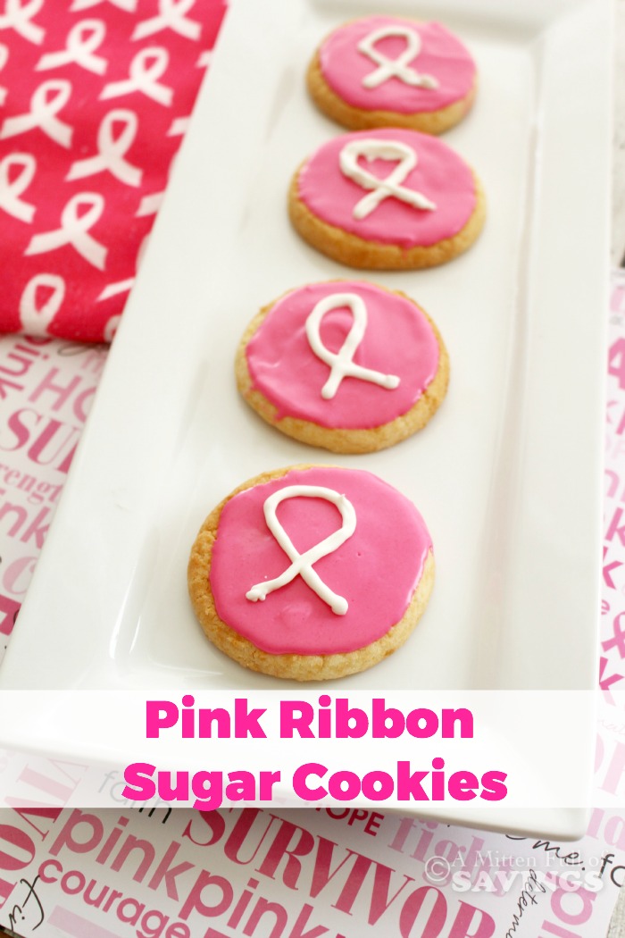 Iced Sugar Cookies Pink Ribbon Breast Cancer Awareness