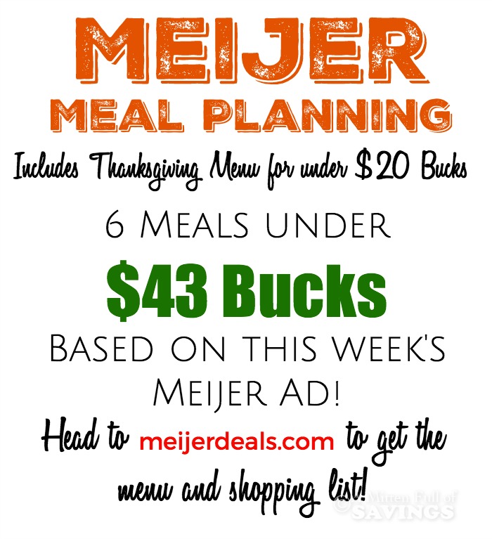 Meijer Meal Planning