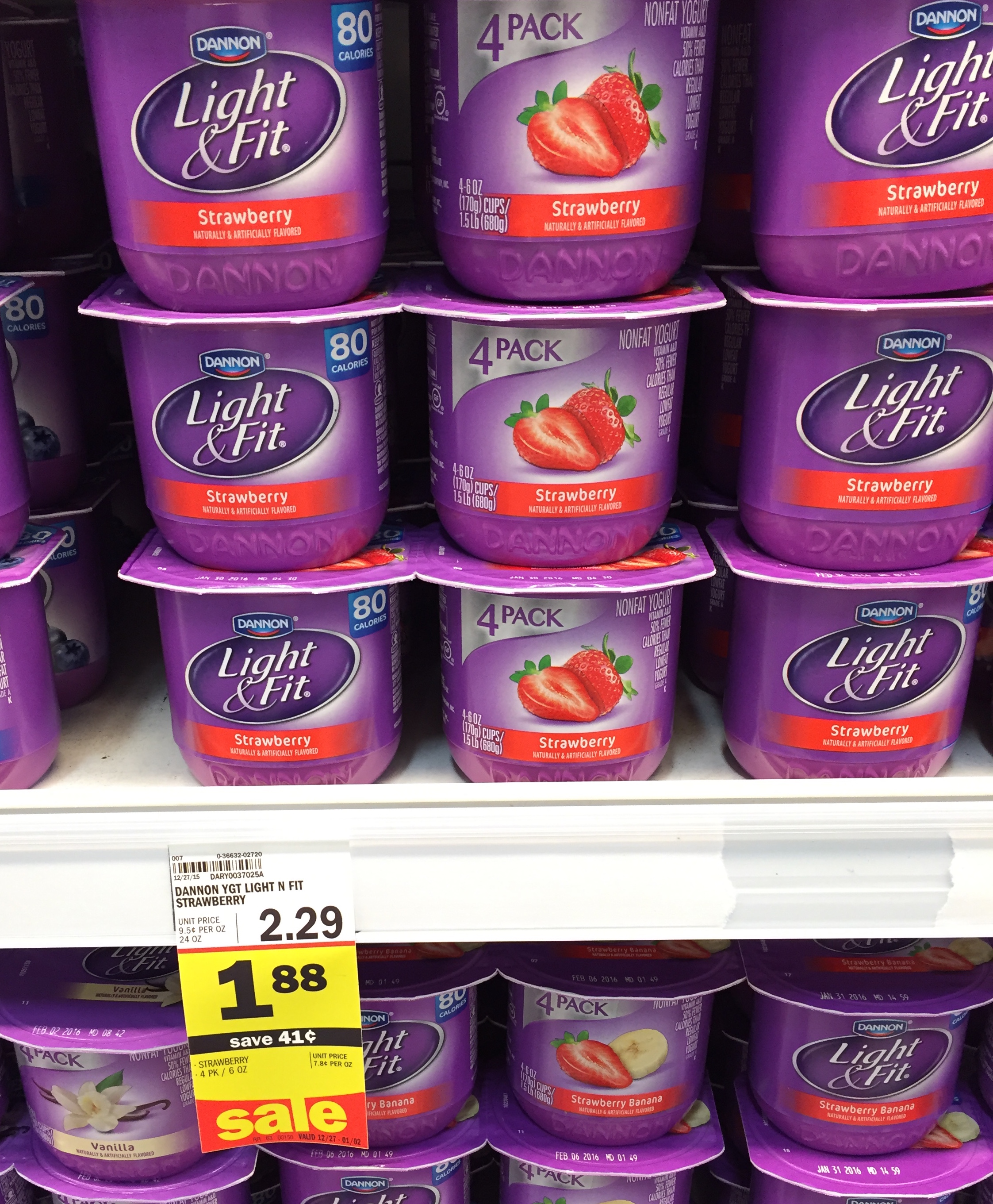 Meijer DealGrab Dannon 4 pack yogurt for only .88