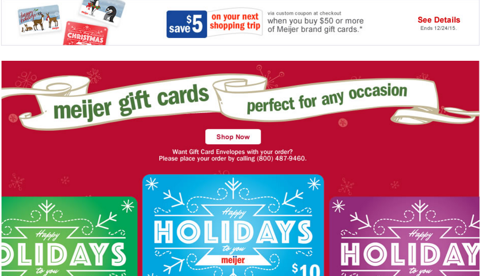 Meijer Gift Card Deal