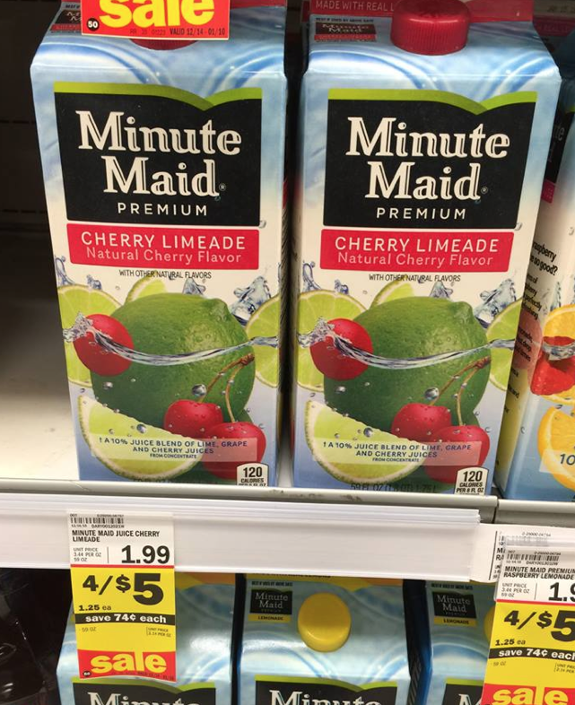 Meijer Minute Maid Juice .70 cents each