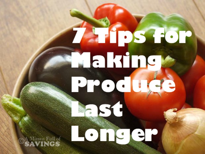 Keep your produce longer with these easy tips: 7 Tips for Making Produce Last Longer