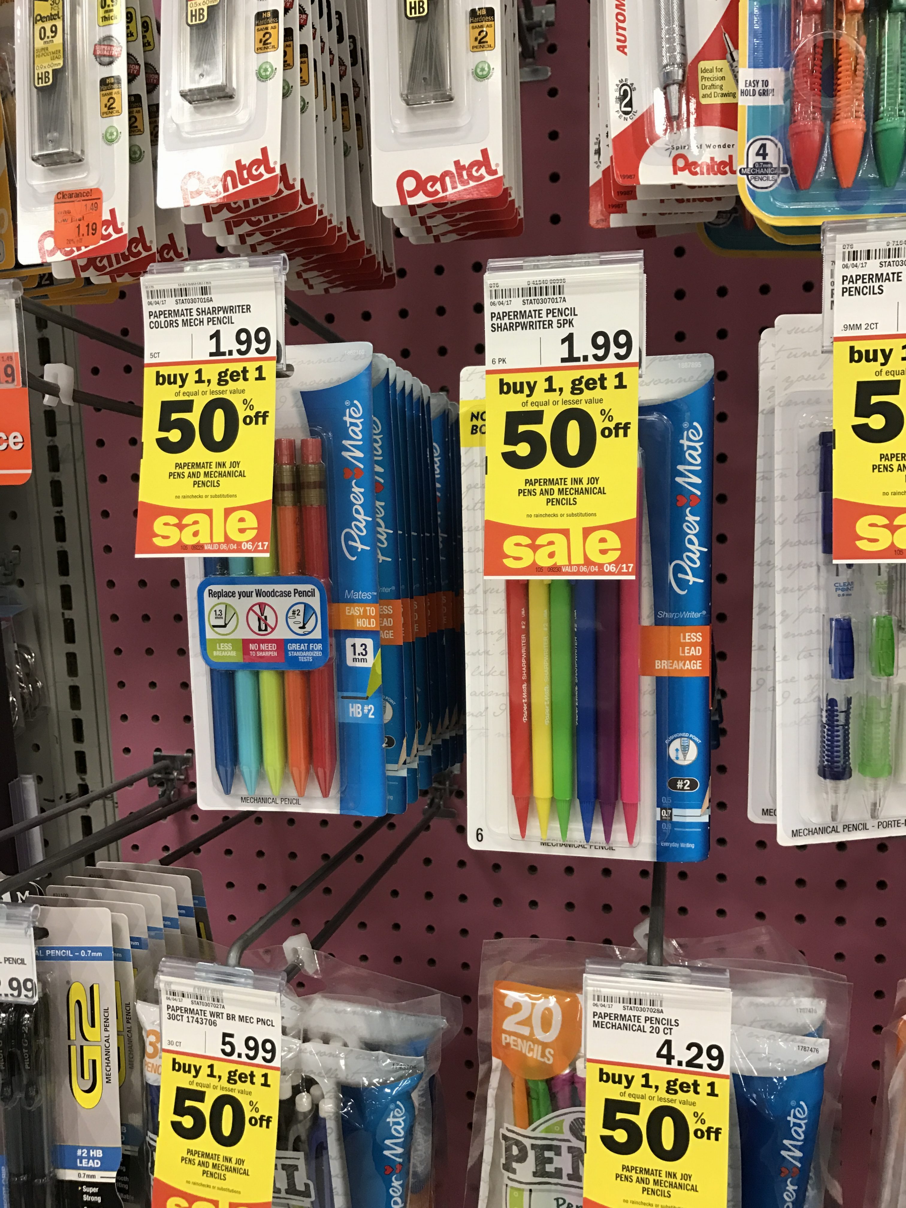 Meijer Papermate Pens/Pencils 64 cents and up