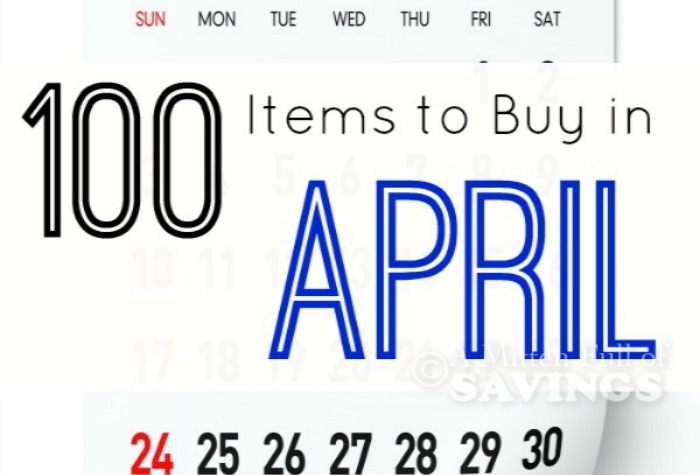 What To Buy In April- 100 Items To Buy in the month of April