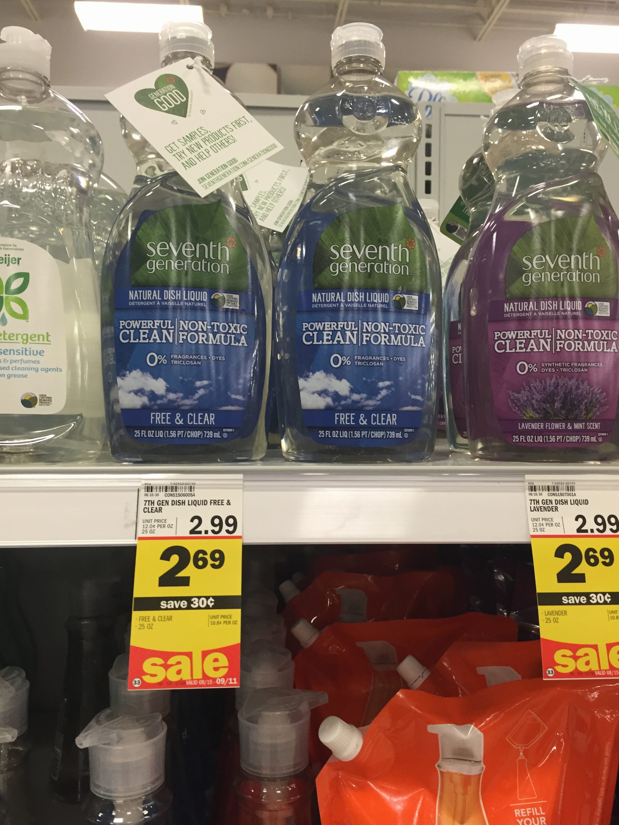 Meijer seventh generation dish soap as low as 1 09