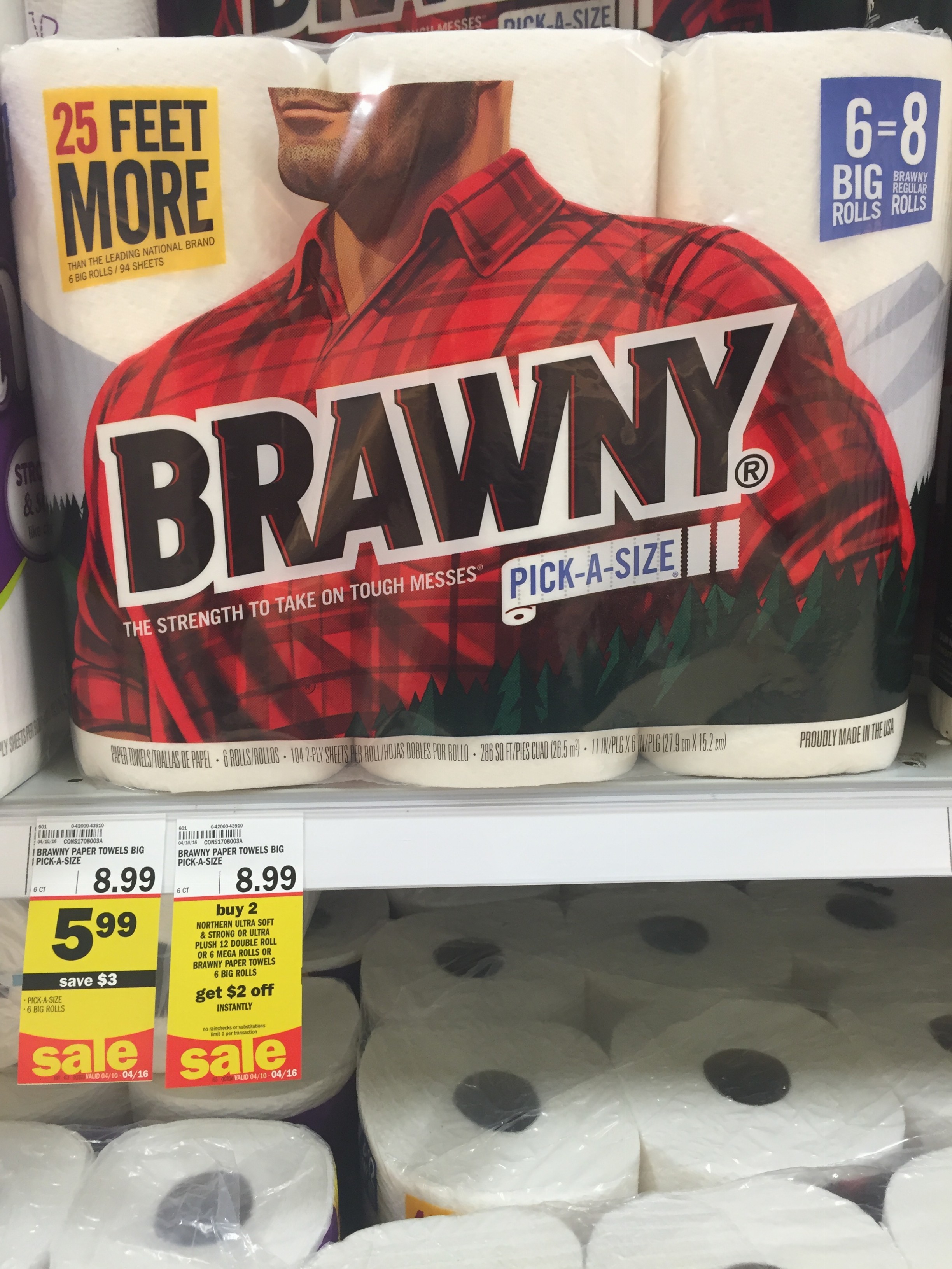 Meijer Brawny Paper Towel Deal { as low as .65 a roll}
