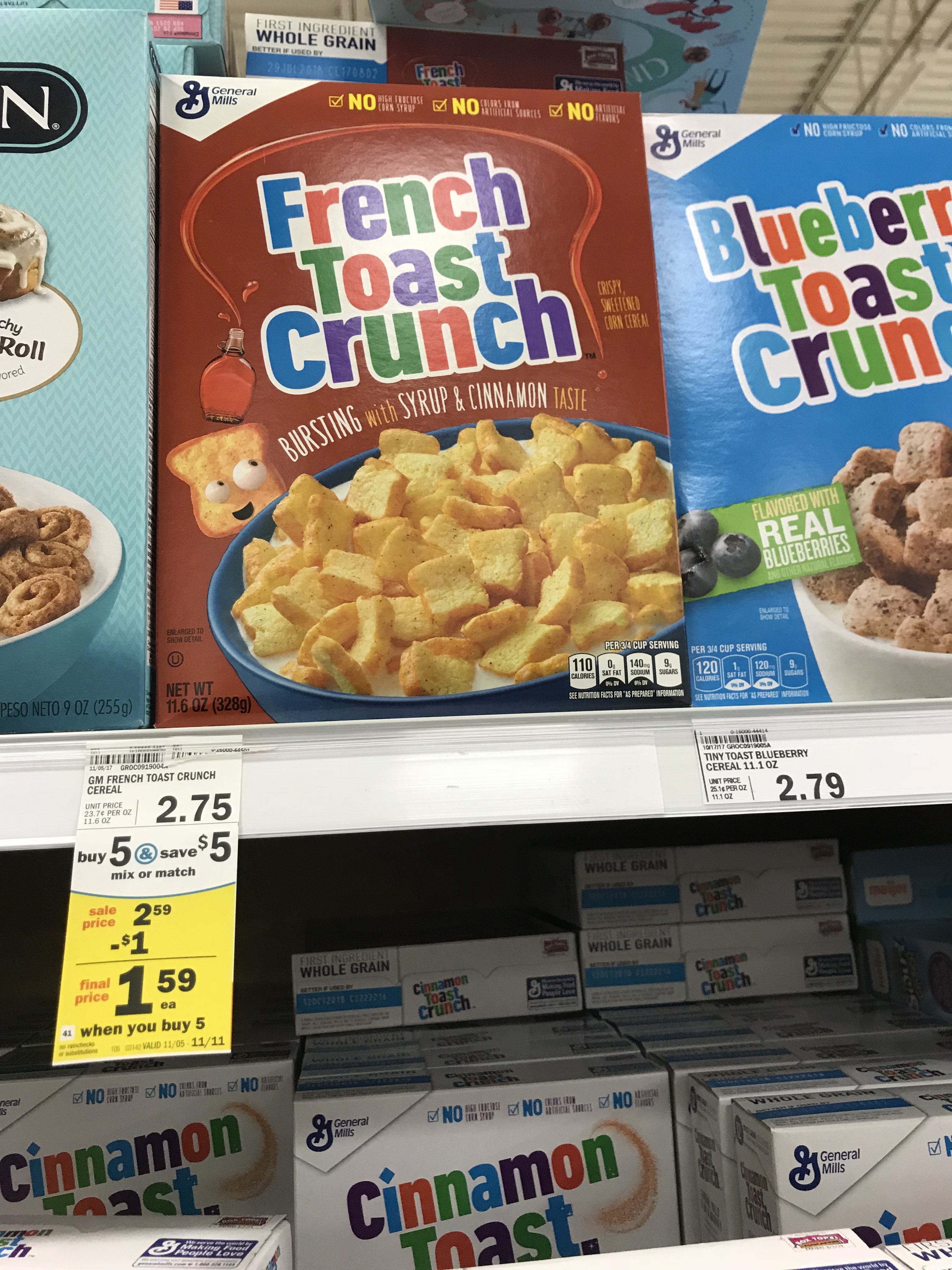 Meijer French Toast Crunch Cereal .59 cents
