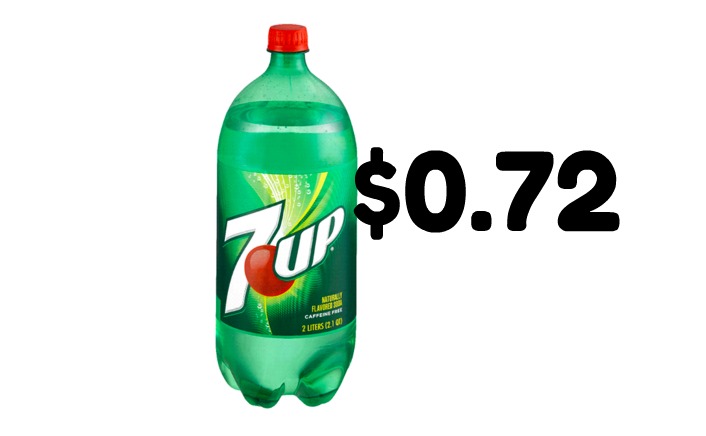 Meijer: 7 UP brand 2 liters $0.72 this week!