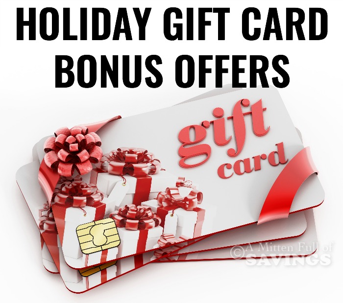Holiday Gift Card and Bonus Offers for Restaurants and Retailers