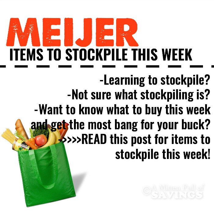 Items To Stockpile This Week
