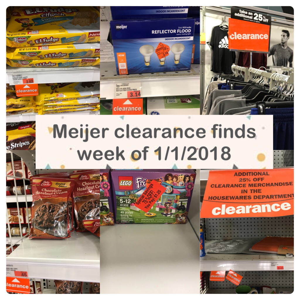 Meijer Clearance finds for the week of 1/1/2018