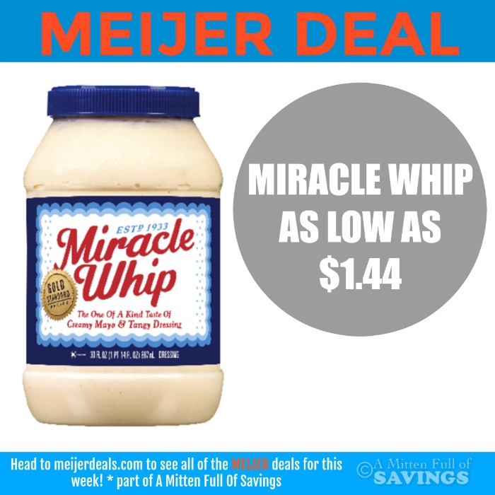 Meijer: Kraft Miracle Whip as low as $1.44