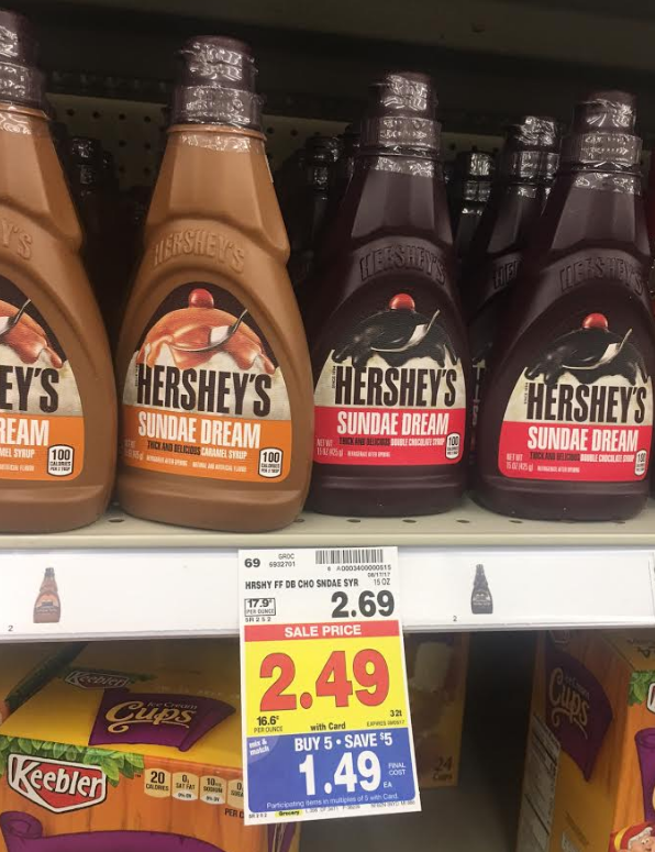 Kroger MEGA Hershey syrup deal