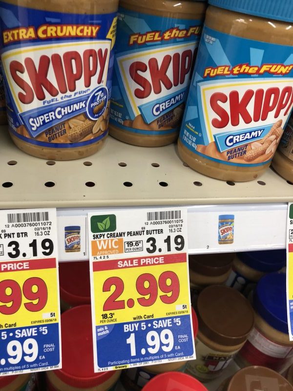 Deal on skippy peanut butter