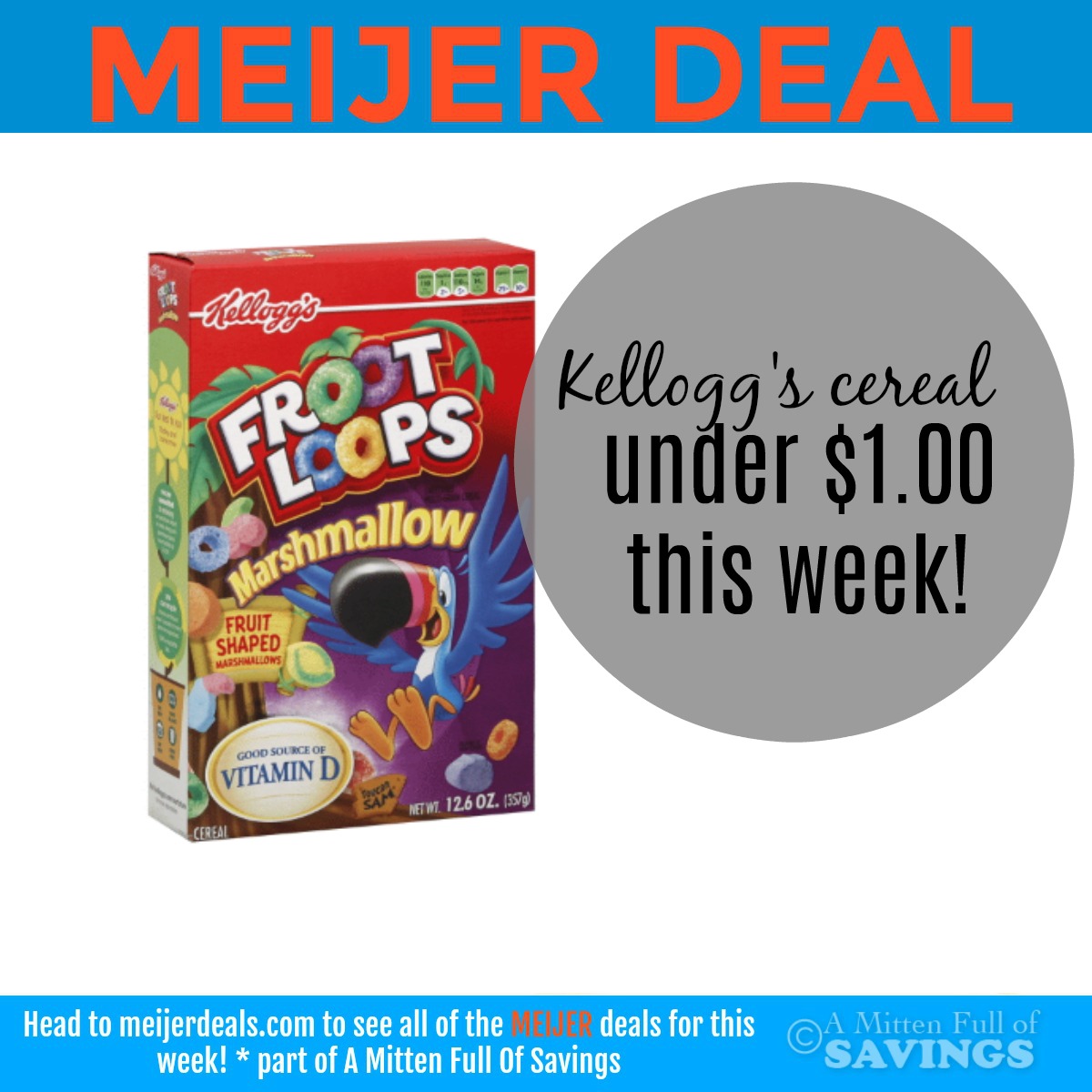 Meijer: Kellogg Cereal on sale under $1.00 this week!
