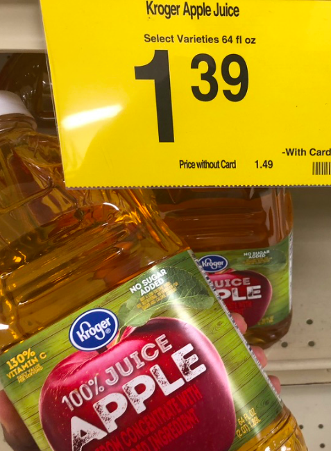 Kroger Apple Juice Deals