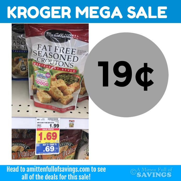 Kroger MEGA: Mrs Cubbisons Croutons 19 cents #stockup