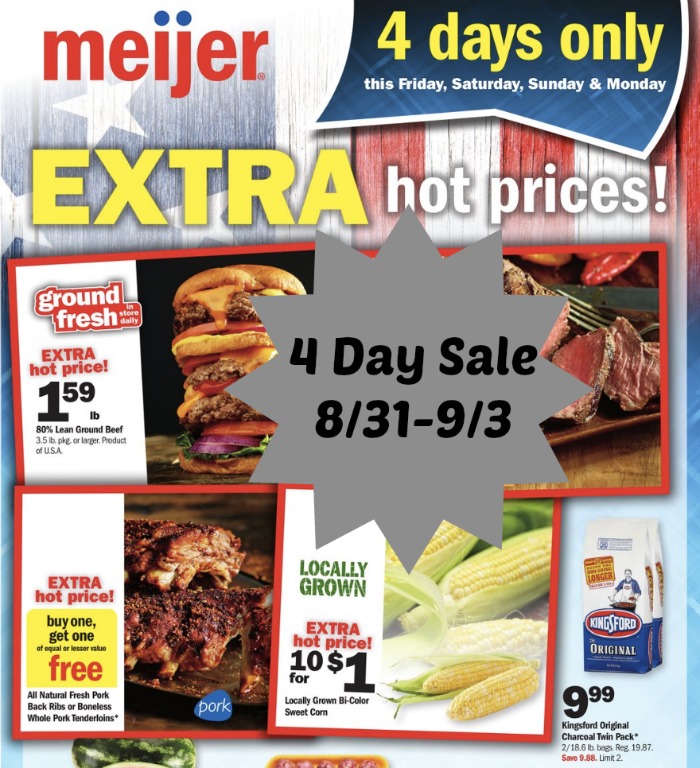 Meijer Four Day Sale 8/319/3+ 10 off Coupon