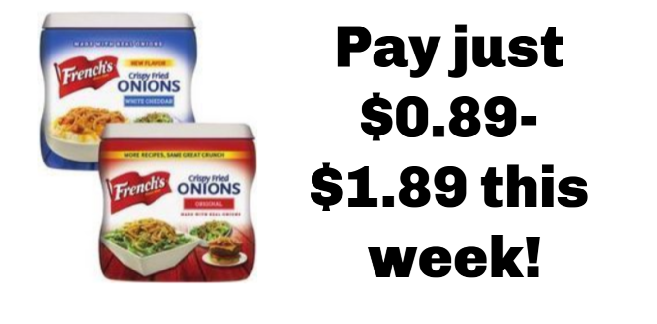 Meijer French's Crispy Fried Onions 1.89 this week!