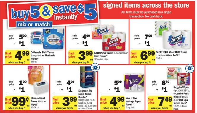 Buy 5 save 5 sale at Meijer