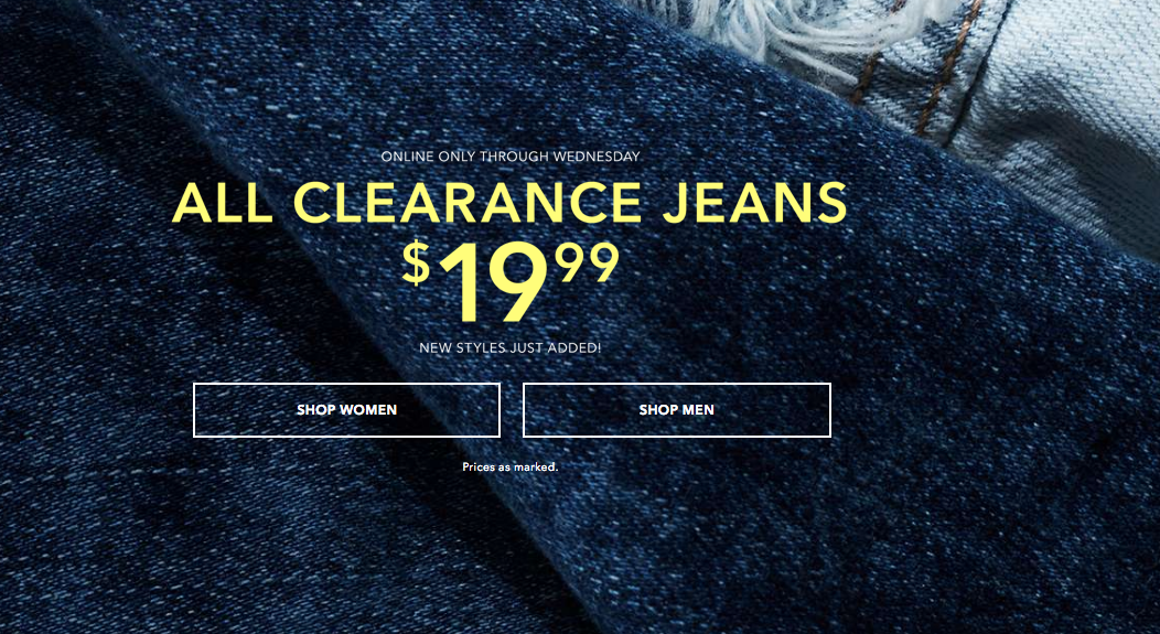 clearance jeans american eagle