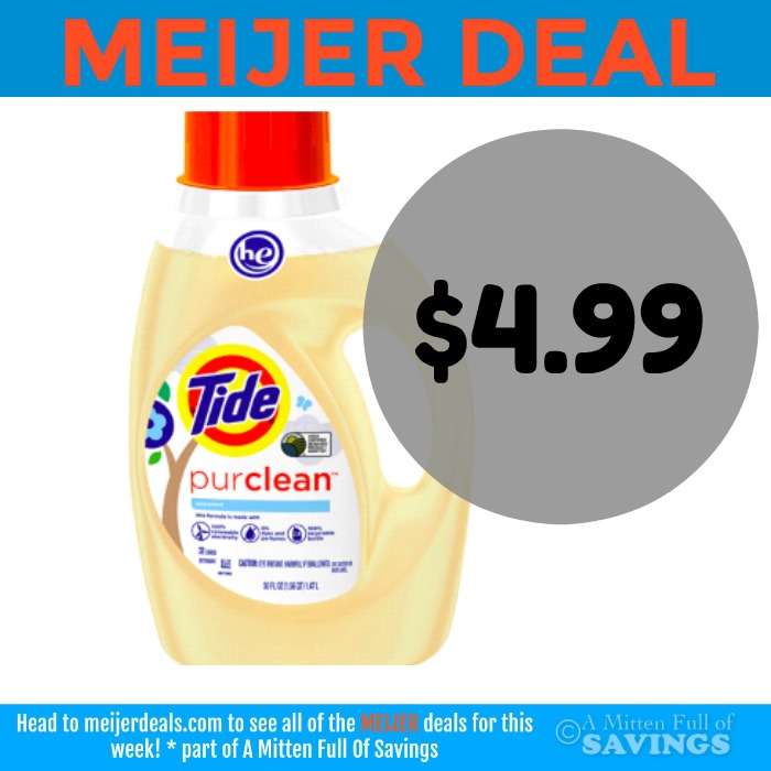 Tide Puclean deal at Meijer- Pay $4.99