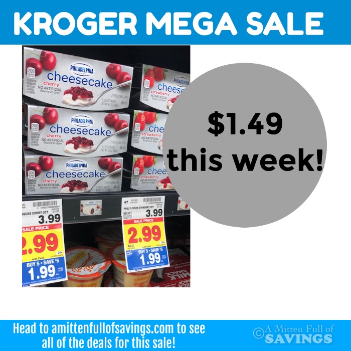 Kraft Philadelphia Cheesecake Cups $1.99 Kroger MEGA Sale