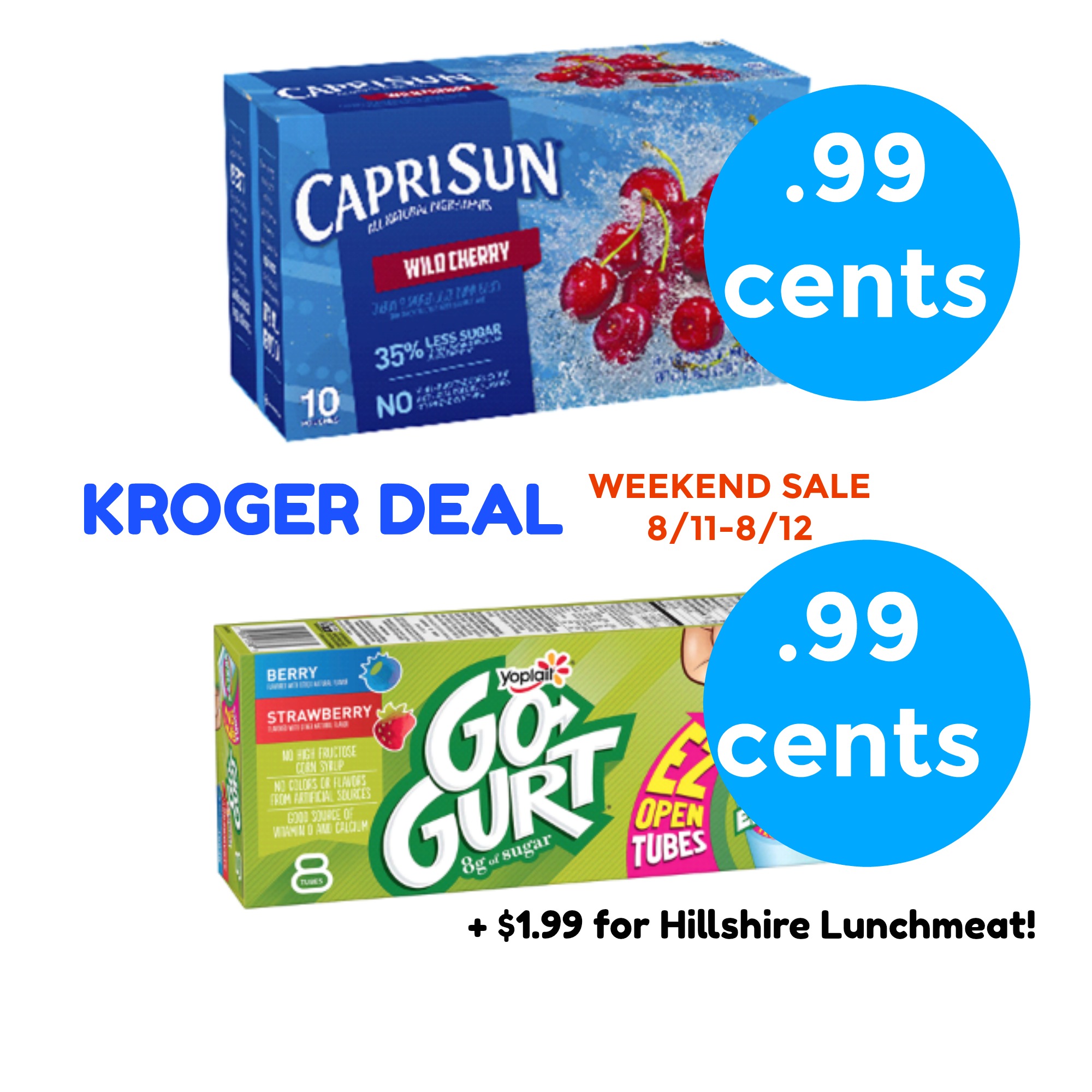 Kroger 2-Day Sale with Capri Sun Juice Boxes + Yoplait GoGurt Just .99 cent...