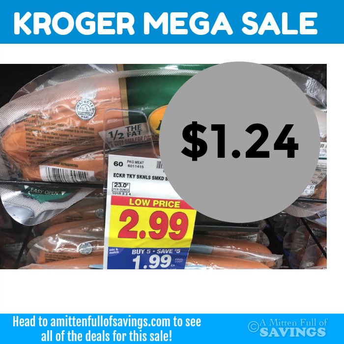 Kroger MEGA: Eckrich Smoked Sausage Deal- $1.24