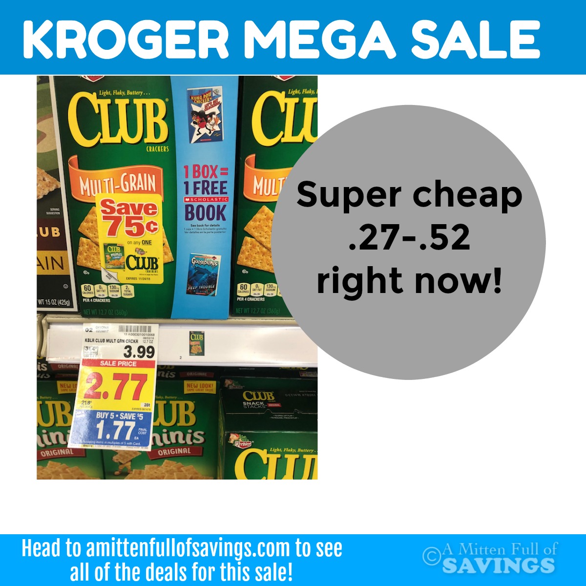 Kroger MEGA: Keebler Town House Crackers SUPER CHEAP!