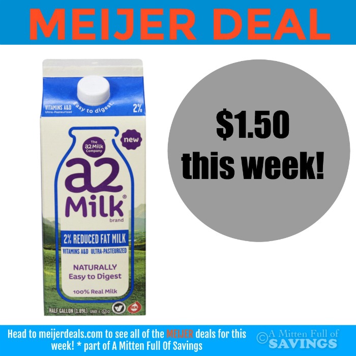Meijer Deal A2 Milk as low as 1.50