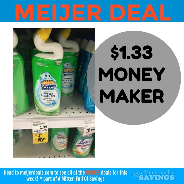 Meijer: Scrubbing Bubbles $1.33 MONEYMAKER