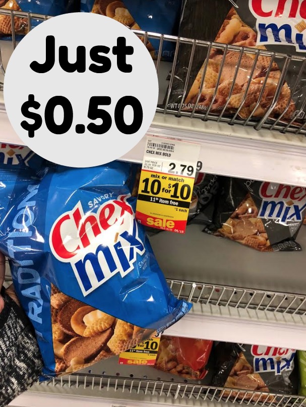 Meijer: Chex Mix as low $0.50 this week!