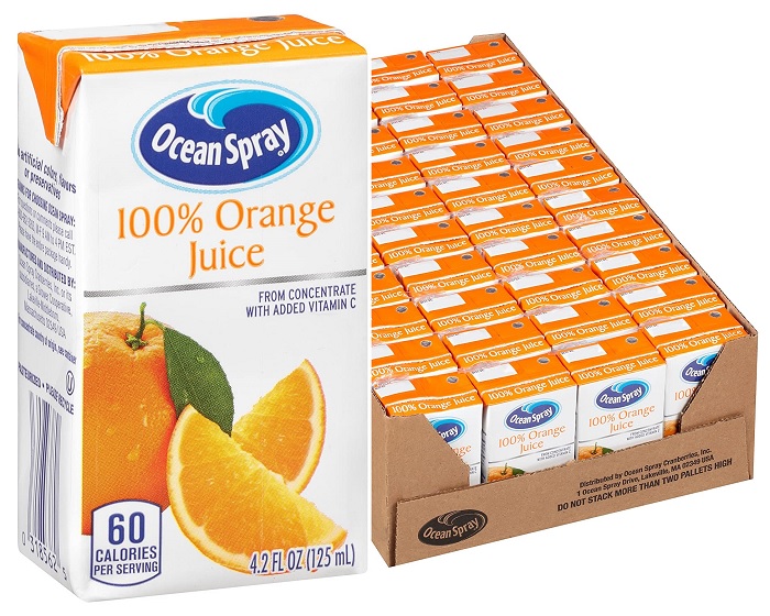 Amazon Deal 40ct. Ocean Spray 100 Orange Juice Boxes