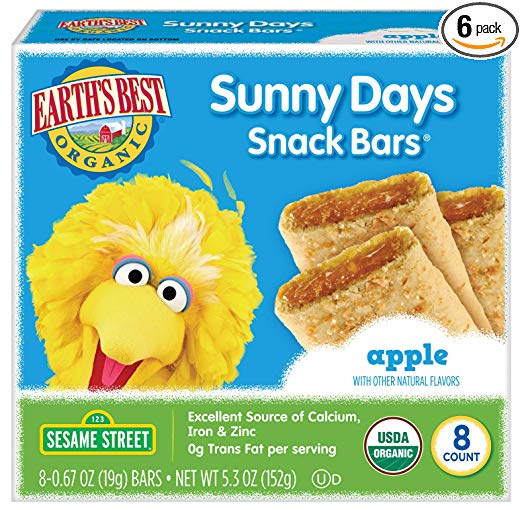 Amazon Deal 6 Boxes of Earth's Best Organic Toddler Snack Bars 16.24