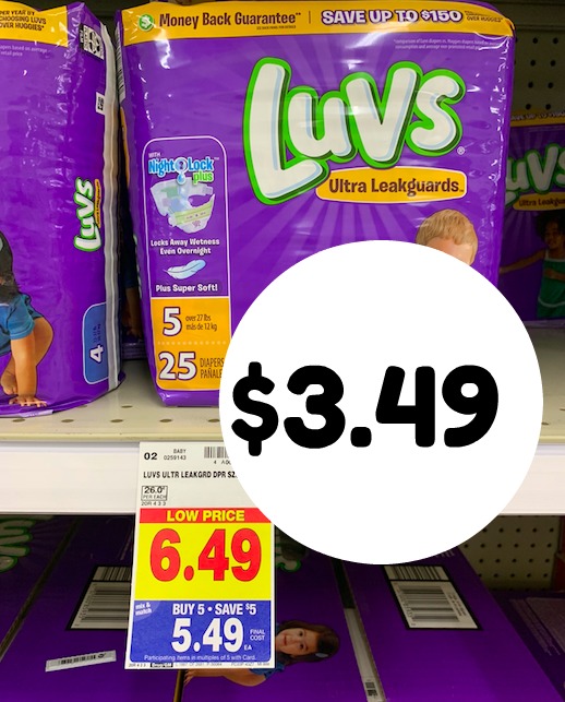 Kroger MEGA: Luvs Diapers $3.49!!!!