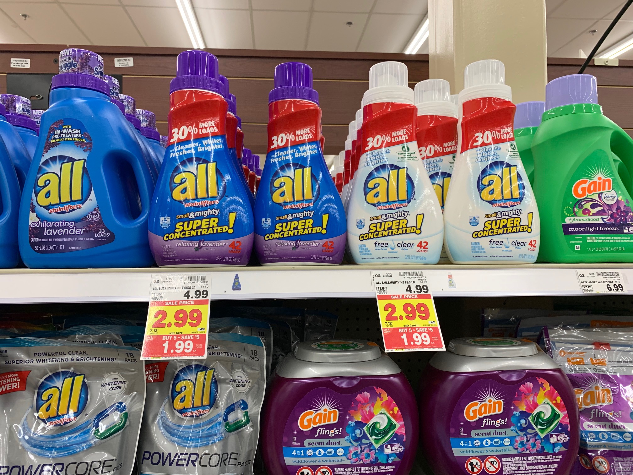 Kroger Deals: All Laundry Detergent $0.99 #stockup deals