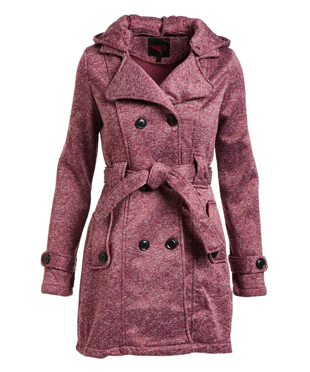 Zulily Online Deal Women's Fleece Trench Jackets 19.79 Today Only