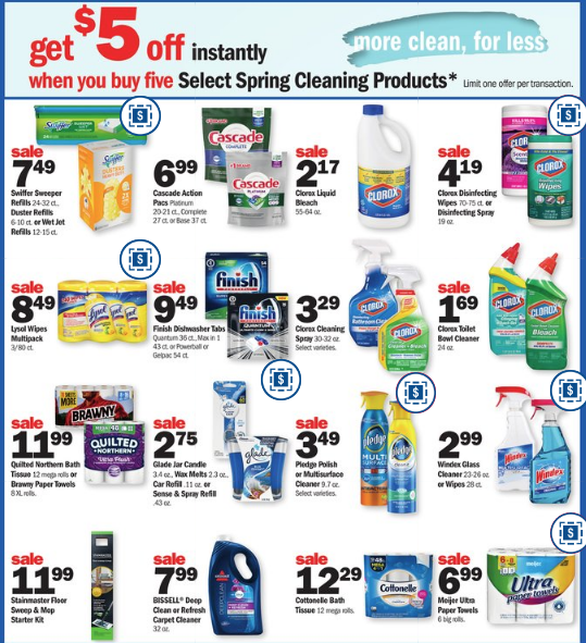Cleaning deals at Meijer