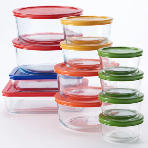 Kohl's Deal: Pyrex 24-pc. Storage Set with Color Lids - $27.99 For 2